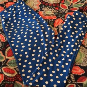 LulaRoe one size polka dot leggings